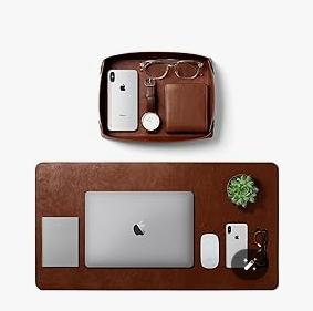 Vegan Leather Tan Desk Tray Organizer